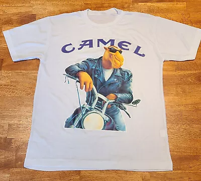 $21.84 • Buy Vtg Camel Short Sleeve Heavy Cotton White Full Size Unisex Classic Shirt J788