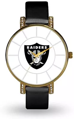 Las Vegas Raiders Ladies Lunar Watch By Sparo Gold Leather Womans Lady • $14.95