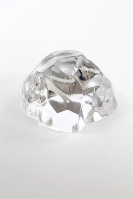 $9.99 • Buy Val St. Lambert Crystal Glass Paperweight Clear Iceberg Ice Block Rock Vintage