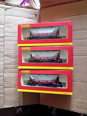 Hornby Rake Of 3 R.6157/a Br Mgr Coal Hopper(open Hood) Wagons  Exc/boxed • £54.95