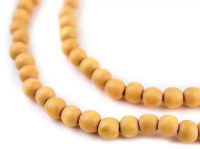 Yellow Round Natural Wood Beads 6mm 16 Inch Strand • $1.99