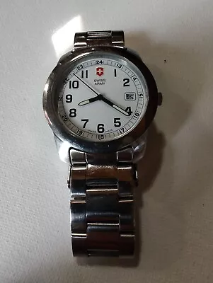 VICTORINOX Swiss Army 24972 Stainless Steel Men's Quartz Field/Sport Watch Date • $31