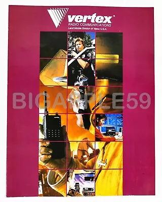 Yaesu Vertex VHF UHF FM Handheld Transceiver Factory Catalog Brochure • $13.95