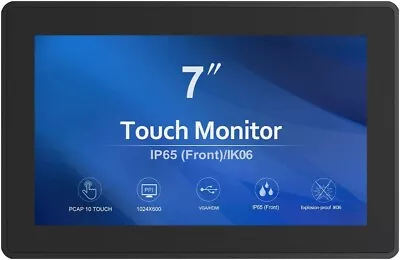 GreenTouch 7 Inch Touch Screen Monitor Open Frame Touch Monitor USB DVI VGA • $179