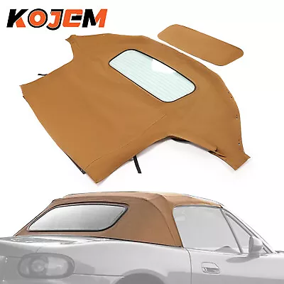 Fit 1990-2005 Mazda Miata Convertible Tan Soft Top & Heated Glass Window • $142