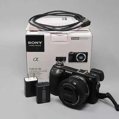 Sony NEX-6 16.1MP Mirrorless Camera W/16-50 Mm Lens -- 342 Clicks • $349