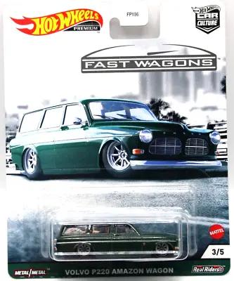 Hot Wheels Car Fast Wagons 4/5 Volvo P220 Amazon Wagon Dk. Green Gry8spkRR's • $5.99