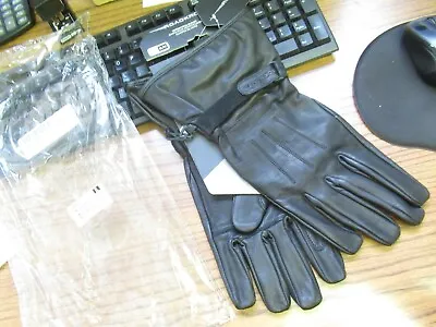 Mens Motorcycle Gloves - Roadkrome Leather Big Bore Gauntlet - Mens Xl • $19.47