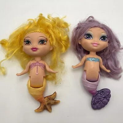 Lot Of 2 Bratz Babyz Mermaidz  Baby Dolsl Long Hair 2005 Purple & Yellow  • $19.99