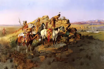 Watching The Settlers By Charles M Russell Western Giclee Art Print + Ships Free • $79