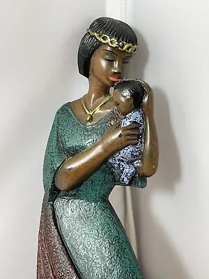 Vintage Mahogany Princess Figurine 9  Tall • $55