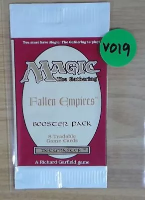 1x  EMPTY BOOSTER PACK: Magic The Gathering: Fallen Empires: V019 Slightly Scuff • $6.50