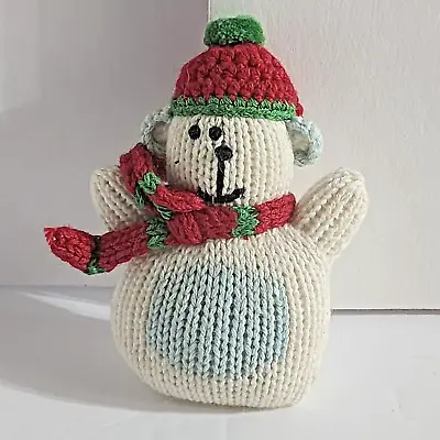 Hanna Andersson Snowman Puppy Dog Holiday 2008 Sock Knit Plush Christmas 4  • $17.99