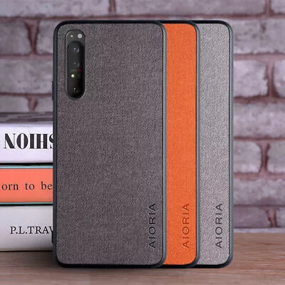 $12.34 • Buy For Sony Xperia 10 IV 1 VI 1 5 III Cloth Leather Texture Matte Thin Cover Case