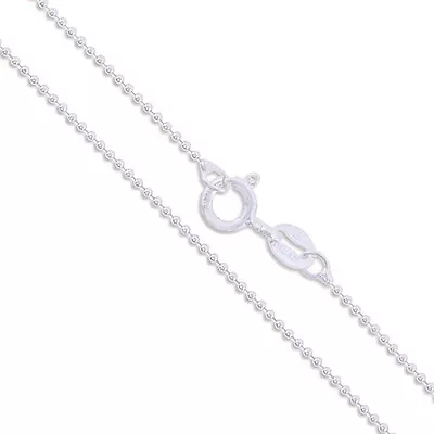 Sterling Silver Italian Ball Bead Chain 925 Italy New Dog Tag Necklace • $9.27