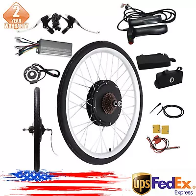 26  Rear Wheel Electric Bicycle Conversion Kit E-Bike Motor Hub Kit 1000W 48V • $190