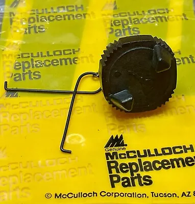 NOS OEM McCulloch 10 Series Oil Cap W/Chain & O-Ring  PN 216052 (Bin 6) • $17