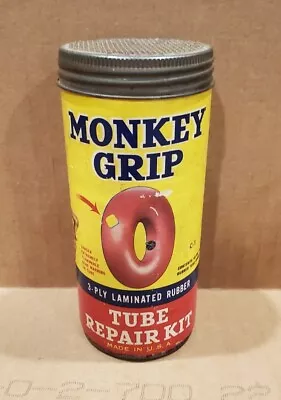 Vintage EMPTY Monkey Grip Tire Tube Repair CanAdvertisingDecor • $14.99