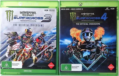 Monster Energy Supercross 3 And Monster Energy Supercross 4 Game Bundle Xbox One • $59.95