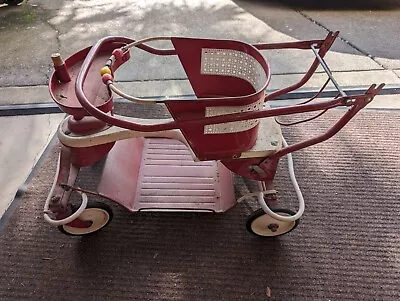 VINTAGE 1940s - 1950s TAYLOR TOT METAL BABY STROLLER WALKER CARRIAGE BUGGY • $85