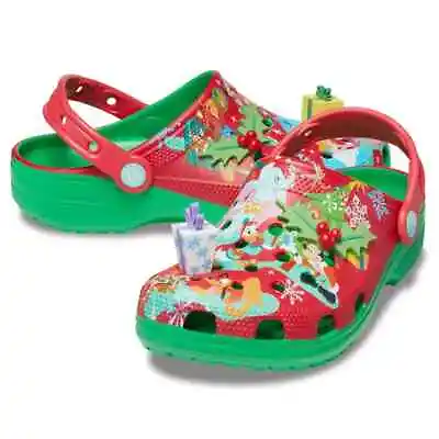 Disney Mickey Mouse & Friends Crocs Christmas Holiday Clogs For Kids SZ 12 • $45