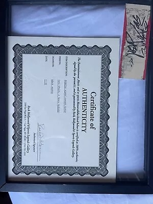 Certificate Signed Ticket Metallica • $490