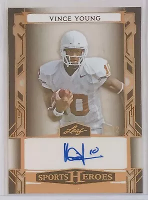 2024 Leaf Sports Heroes Auto - Acetate Bronze - Vince Young #5/12 - Texas - MINT • $19.95