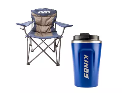 Adventure Kings Throne Camping Chair 300kg + Coffee Cup 380ml Vacuum Travel Mug • $64.90