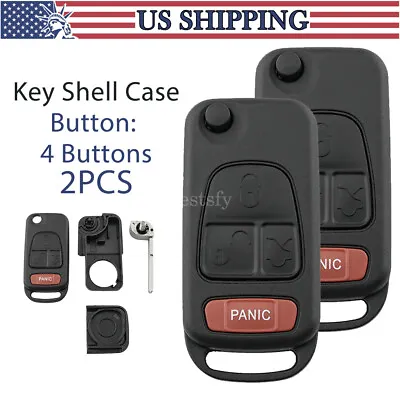 2 For Mercedes-Benz ML500 ML320 2002 2003 2004 2005 Key Fob Remote Shell Case US • $12.78