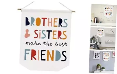 Make The Best Friends-Canvas Hanging Pennant Flag Banner Brothers And Sisters • $23.88