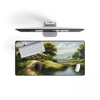 Cottagecore Hobbit Desk Mat Vintage Aesthetic Mouse Pad Nature Shire Large Pad • $29.97