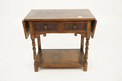 Antique Oak Table Serving Table With Leaves Hall Table Scotland 1930 H1053 • $617.50