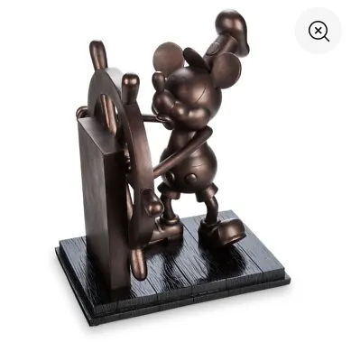 Disney Bronzed Mickey Mouse Steamboat Willie 90th Anniversary Big Figurine 1000 • $349.95