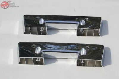 Chevy GM Front Interior Inside Chrome Arm Rest Pad 13  Bases Pair Set Of 2 Two • $39.89