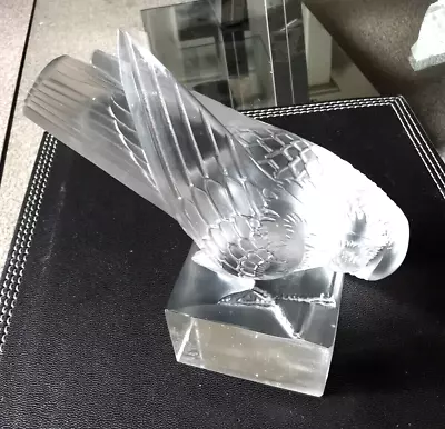 R Lalique  Sparrow Bird Paperweight Deco Period -rare Piece. Detail Is Superb.. • £1025