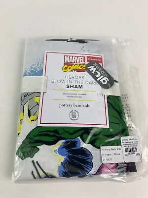 POTTERY BARN KIDS Marvel Heroes Glow-in-the Dark Euro Sham-NWT • $27.99