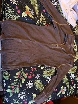 Mossimo Henley Womens Large Heathered Chocolate Brown  • $7.08