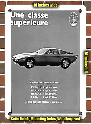 METAL SIGN - 1977 Maserati Khamsin - 10x14 Inches • $24.61