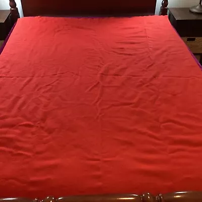 $49 • Buy Military Red Wool Camp Blanket 58” X 76” Rare Color HTF EUC