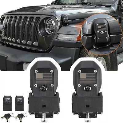 $38.99 • Buy Hood Latches For 2018-2023 Jeep Wrangler JL JLU Rubicon JT Hood Locking Catch