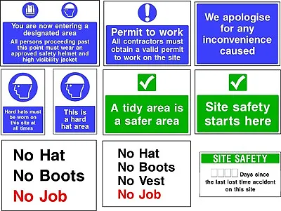 £0.99 • Buy No 1 Construction & Site Safety Self Adhesive Signs In All Sizes