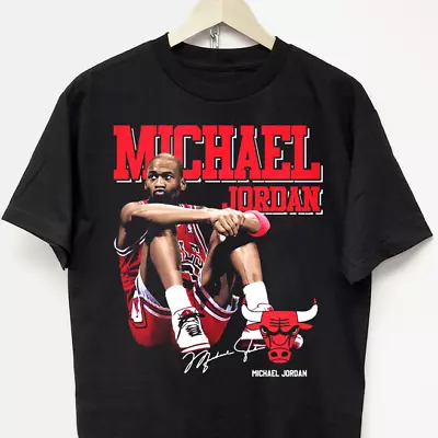 MICHAEL JORDAN T-SHIRT Vtg Rap Tee Sneakerhead Kanye Rodman Bulls Wu Tang 90 Y2k • $24.65