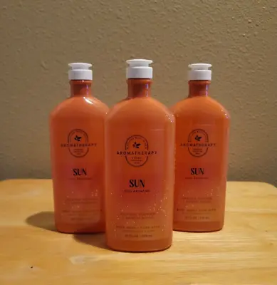 $34 • Buy Bath & And Body Works Aromatherapy SUN Orange Flower Sandalwood Body Wash 3 Pc