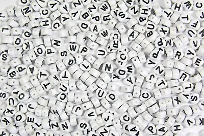 Acryllic Alphabet Beads - Hearts Beads - Mixed Letters - 7x4mm • £6.99