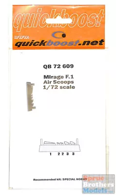 QBT72609 1:72 Quickboost Mirage F.1 Air Scoops (SPH Kit) • $10.49