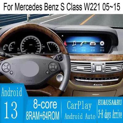 12.3  Android Navigation Car GPS Stereo Radio For Mercedes Benz S Class W221 • $799