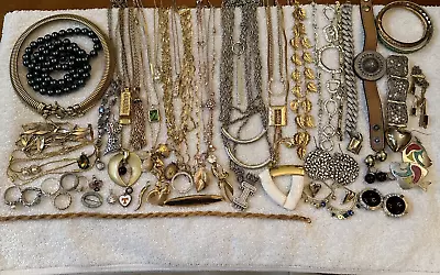 Vintage To Modern Costume Jewelry Lot All Wearable No Junk Signed Pieces • $19.99