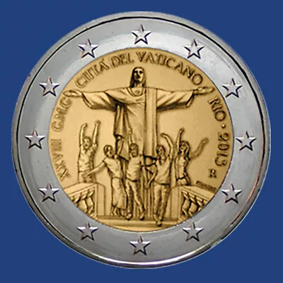 2013 Vatican - 2 Euro Commemorative Coin World Youth Day - Rio • $64