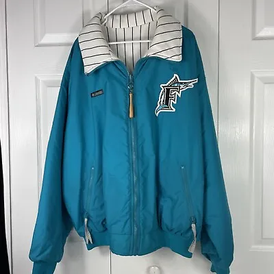 NWOT Vintage Florida Marlins Reversible Puffer Jacket Mens XL Starter MLB Authen • $235