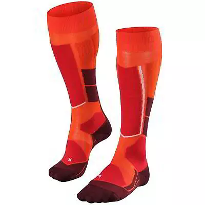 Falke Ski Socks ST4 Wool Touring Womens Low Volume In Orange • £26.40